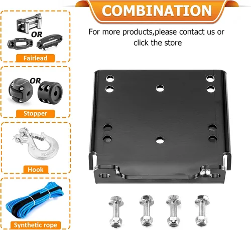 Vista 3 de WeiSen - Placa de montaje para cabrestante para Suzuki King Quad 450 500 700 750 2005-2026