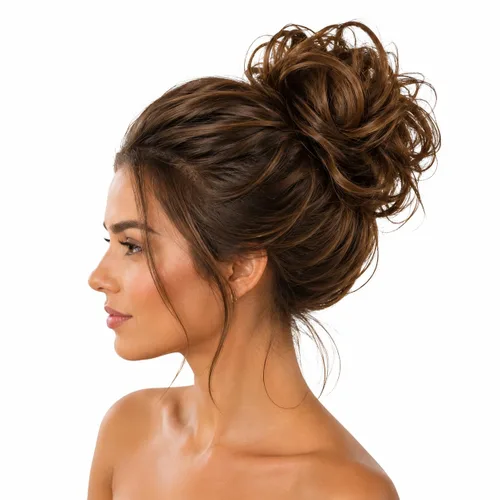 Vista 15 de PRETTYSHOP Pieza para el cabello de goma Voluminoso rizado y desordenado moño, 1