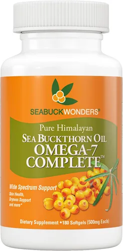 Vista 9 de SeabuckWonders Omega-7 completo, fabricado con aceite de espino amarillo orgánico, 30 cápsulas blandas (500 mg cada uno) Suministro para 15 días