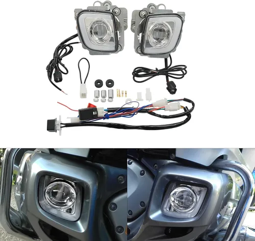 Vista 3 de Green-L Kit de lámpara de luz antiniebla rectangular para motocicleta para Honda Goldwing GL1800 F6B 2012-2017 Valkyrie 1800 2014-2015