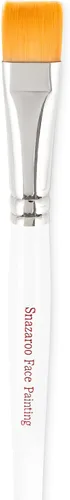 Vista 10 de Snazaroo Cepillo profesional para pintura facial, plano fino Made from Toray, Synthetic Fibers, Soft, Durable Face & Body Paint Brushes; Washable