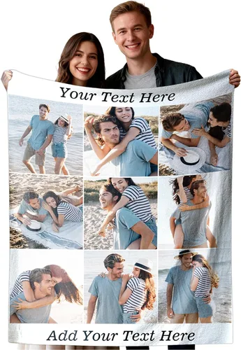 Vista 25 de EAQ Manta personalizada con collage de imágenes, es una manta personalizada para niños, adultos, familia, recuerdo, regalo