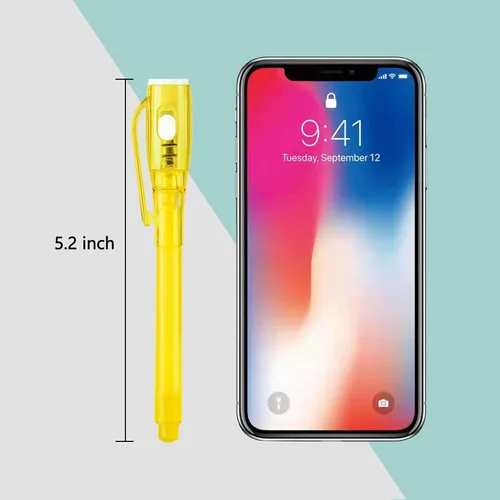 Vista 2 de EODVICS Bolígrafos de tinta invisible, bolígrafo de tinta invisible espía mejorado con marcador mágico de luz UV para mensaje secreto y juguete