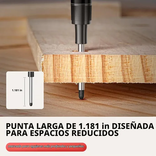 Vista 5 de Nicpro Rotulador de punta larga, 2 unidades, punta fina de 1.181 in Negro