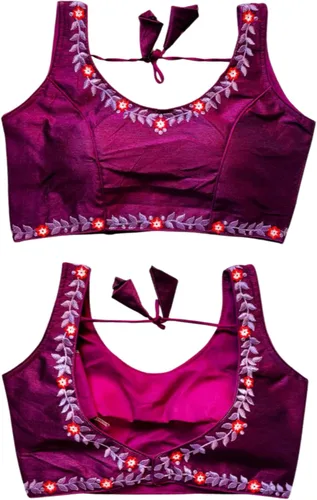 Vista 2 de Blusas sin mangas de cuello redondo para mujer, estilo Inidan Bollywood, listas para usar, 32