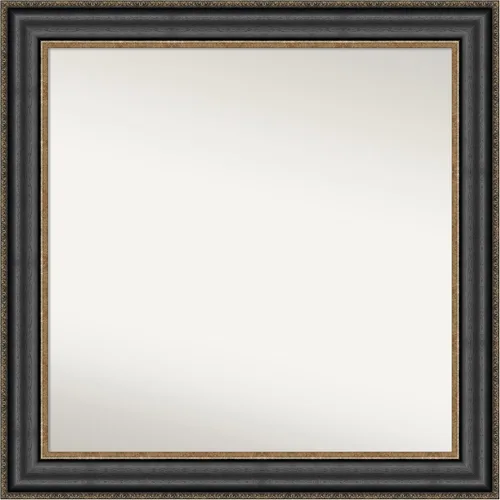 Vista 194 de Amanti Art Espejo personalizado, espejo de baño negro puente, espejo de pared o espejo de tocador de baño sobre el fregadero (26 x 26 pulgadas)