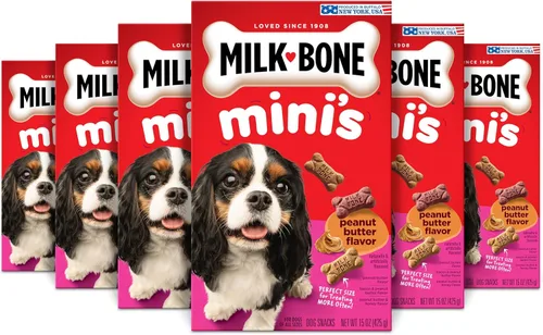Vista 11 de Milk-Bone Galletas para Perros con Sabor a Mantequilla de Maní con Saborizantes Naturales y Artificiales - Golosinas Crujientes para Perros - 7