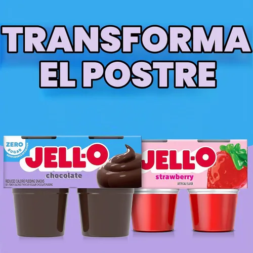 Vista 6 de Jell-O Tazas de pudín listas para comer, tazas de 4 unidades, chocolate