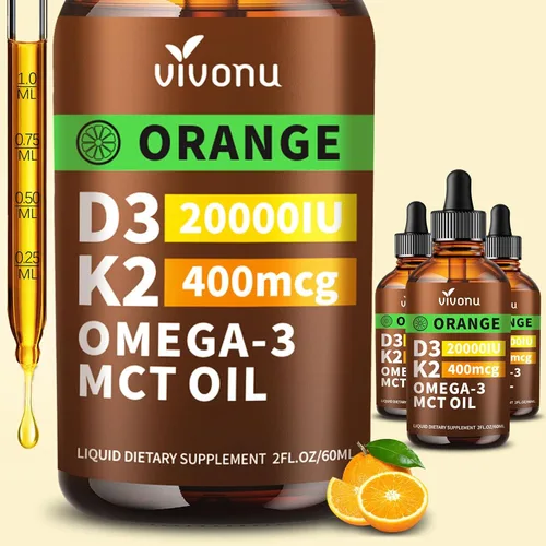 Vista 11 de VivoNu Vitamina D3 K2 10000 UI con MK7-300 Cápsulas blandas de aceite de coco virgen, 2 en 1 vitaminas D y K complejo Vitamina D3 con K2