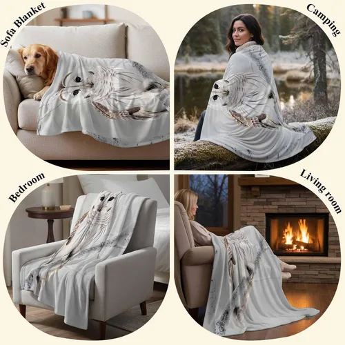Vista 7 de Manta Singingin de franela ultra suave para la cama, manta de felices Halloween, diseño de mansión, manta para todo el año, manta cálida, mullida