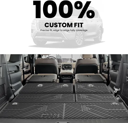 Vista 3 de LASFIT Alfombrillas de carga y respaldo de automóvil, aptas para todo tipo de clima, elastómero termoplástico de ajuste personalizado, fácil