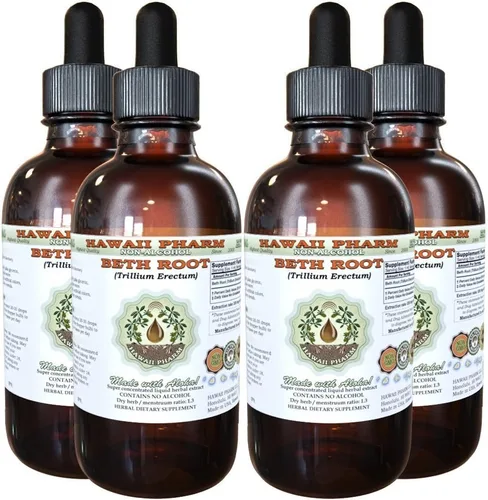 Vista 12 de Hawaii Pharm Beth Extracto líquido sin alcohol, Beth (Trillium Erectum) Suplemento herbario natural de glicerita de raíz seca, 2 onzas