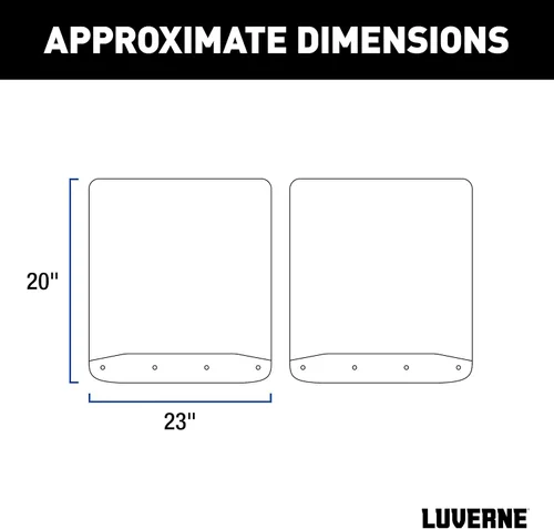 Vista 2 de LUVERNE 251034 Guardabarros Traseros Dually de Goma Texturizada de 20 x 23 Pulgadas, Select Ram 3500, Negro