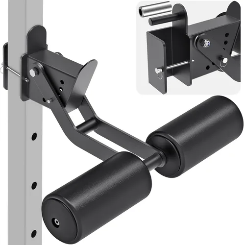 Vista 16 de Nordic Hamstring Curl Attachment, Dip Bar, Belt Squat & Safety Spotter Arms for 2"x2" & 3"x3" Power Racks, Home Gym Strength Training Accessories