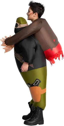 Vista 5 de Morph Disfraces de Halloween de zombi para niños, disfraz inflable de zombi, disfraz de Halloween de zombi para niños, disfraz de cazador de zombis