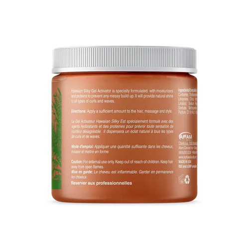 Vista 2 de Hawaiian Silky Activador de gel texturizante, 16 onzas líquidas, extractos de proteínas naturales para peinar e hidratar el cabello seco y dañado