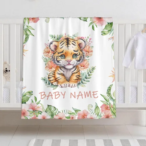 Vista 30 de Manta de bebé personalizada para niñas y niños, manta de bebé personalizada con nombre para niños pequeños, niños, ducha, recién nacidos, guardería
