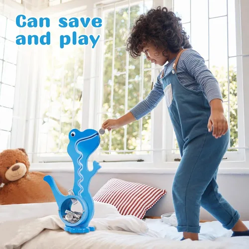 Vista 7 de Hucha de dinosaurio Boalord para niñas y niños con animales grandes, caja de ahorro de dinero personalizada para niños y adultos, el mejor regalo