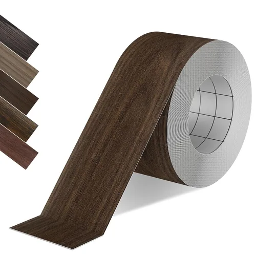 Vista 22 de Bandas de borde de PVC negro, rollo de 1 1/2 "x 10 pies - Borde flexible pre-pegado
