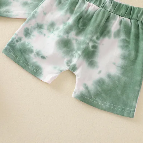 Vista 6 de Conjunto de 2 piezas de camiseta de manga corta y pantalones cortos para niños pequeños