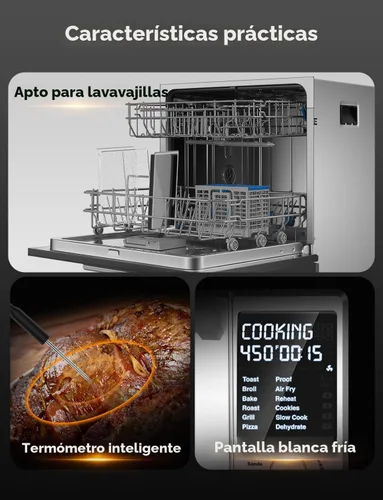 Vista 9 de Nuwave Bravo XL Pro Air Fryer Toaster Oven, Improved 100% Super Convection Acero inoxidable cepillado
