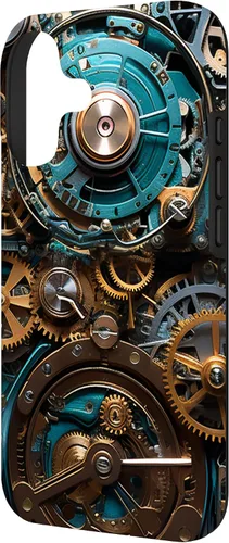 Vista 2 de Mechanical Steampunk Gears Internal Cogwork Mechanism Case for iPhone 17