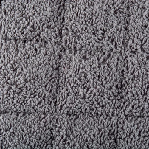 Vista 2 de DII - Agarradera acolchada, 100% algodón, colección Terry básica, color gris, ovalada, 2 piezas
