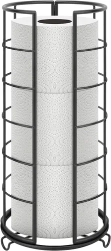 Vista 11 de NearMoon soporte organizador de papel higiénico, soporte independiente para 3 rollos de almacenamiento de tisú, accesorio de baño de metal, soporte