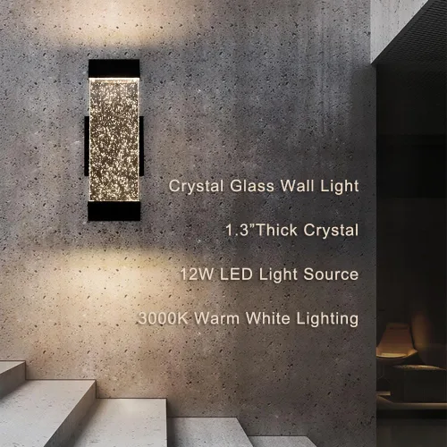 Vista 10 de Cerdeco Lámpara de pared para exteriores de 11.4 pulgadas, cristal