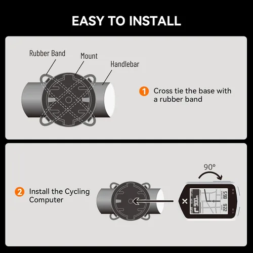 Vista 7 de XOSS NAV Plus - Computadora de bicicleta GPS con Bluetooth, 2.4 pulgadas Ant+ Bike Computadora inalámbrica con batería de 33 horas de duración, IPX7