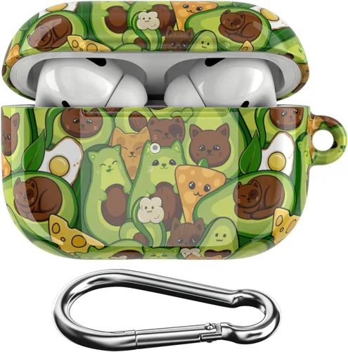Vista 7 de Funda compatible con Airpods Pro Airpods 1, 2, 3 generación, sostenible, de cuerpo completo, diseño ecológico, funda de plástico con llavero Go