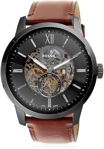 Vista 2 de Fossil - Reloj de pulsera automático y mecánico de estilo Townsman en acero inoxidable para hombre