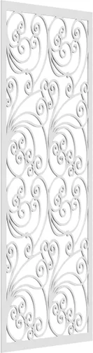 Vista 76 de 9 3/8"W x 24 3/8"H x 1/4"T Marilla Decorativos Paneles de Pared de Madera Calado, Abedul