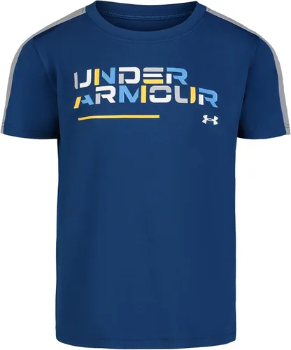 Vista 12 de Under Armour Boys' Short Sleeve Wordmark Graphic T-Shirt, Relaxed Fit Black Tech Wordmark