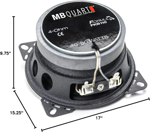 Vista 5 de MB Quart - Dos pares de altavoces coaxiales de coche de 2 vías Formula de 4 pulgadas - FKB110