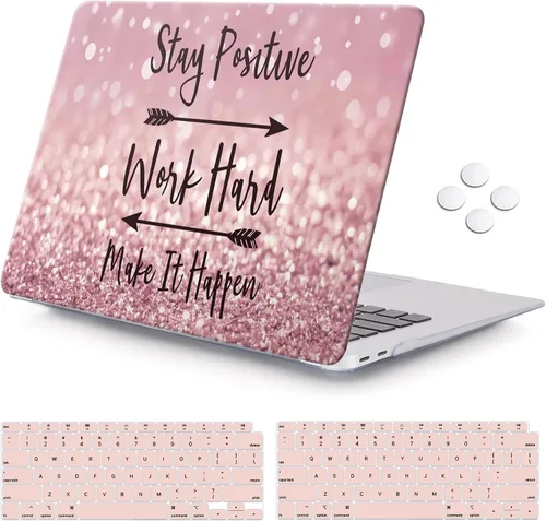 Vista 14 de iCasso - Funda para MacBook Air de 13 pulgadas, diseño de pegatinas vintage 2020 A2337 M1 Macbook Air 13 pulgadas protectora de plástico duro