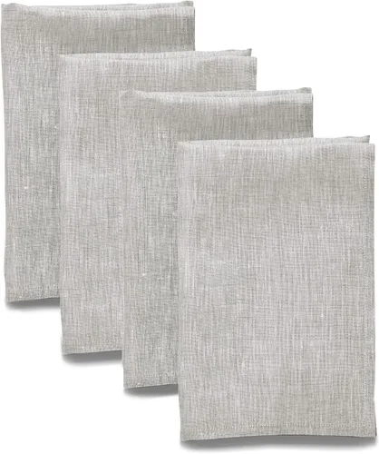 Vista 59 de Solino Home Athena - Juego de 4 manteles individuales cuadrados de lino natural claro de 14 x 14 pulgadas, manteles individuales 100 % lino puro