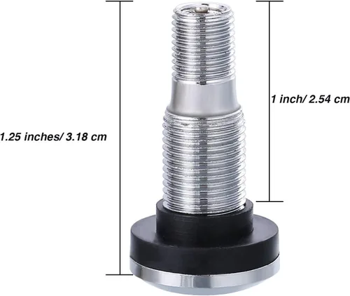 Vista 7 de TR-416-S Vástago de válvula metálico de una pulgada para montaje exterior (paquete de 4)