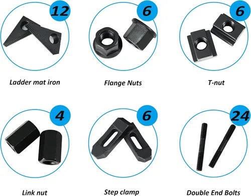 Vista 2 de HFS (R) 58pcs 5/8" Ranura 1/2"-13 Stud Hold Down Clamp Set Kit Bridgeport Mill Steel, Tratamiento térmico