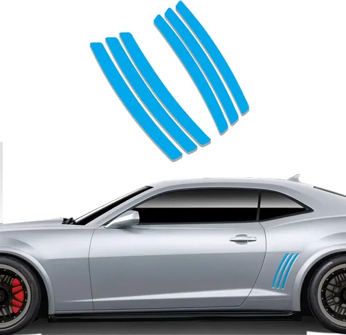 Vista 19 de x xotic tech Compatible con Chevy Camaro L & R - Adhesivo de ventilación lateral de rayas negras 2010-2021