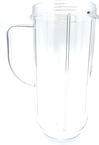 Vista 4 de Blendin Vaso de repuesto con tapa abatible para llevar, accesorios para tarros de licuadora compatibles con Magic Bullet Blender MB-1001, MB-1001B