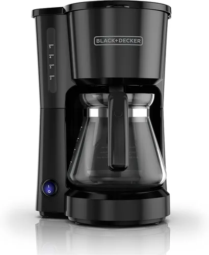 Vista 2 de BLACK+DECKER Cafetera de 5 tazas con interruptor de encendido/apagado, función Sneak-A-Cup y ventana de agua de fácil visión, color negro