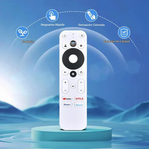 Vista 3 de PZL Control remoto de voz de repuesto compatible con Onn Google TV 4K Streaming Device 28078468