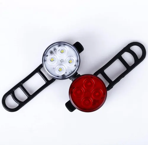 Vista 5 de 2 unids USB recargable bicicleta luz, luces de bicicleta para montar por la noche alto brillo modo de iluminación ajustable bicicleta montaña 2