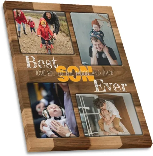 Vista 9 de SHIYEL - Impresiones personalizadas en lienzo con foto, regalos de cumpleaños personalizables para tía de sobrina o sobrino, crea un lienzo de pared
