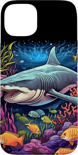 Vista 9 de iPhone 16 Tiger Shark Sea Ocean Underwater Shark Lover Case