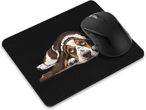 Vista 10 de WIRESTER Alfombrilla de mouse rectangular antideslizante, tapete de mouse rectangular para perro American Pit Bull Terrier acostado y mirando hacia