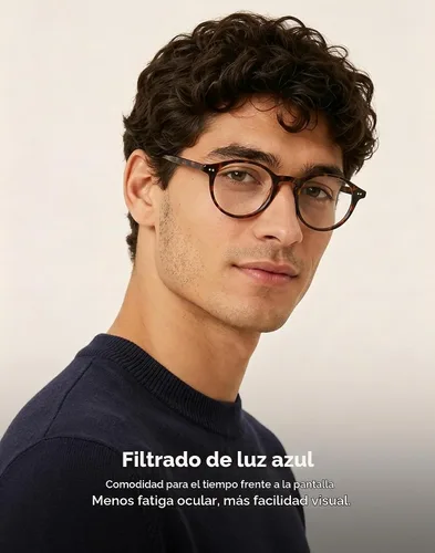 Vista 3 de TIJN Blue Light Blocking Glasses Men Women,Vintage Round Frame Eyeglasses