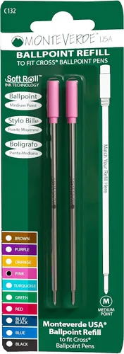Vista 15 de Monteverde Recambios de bolígrafo suave USA para adaptarse a bolígrafos cruzados, punta media, tinta negra, paquete de 6 – Solución de escritura