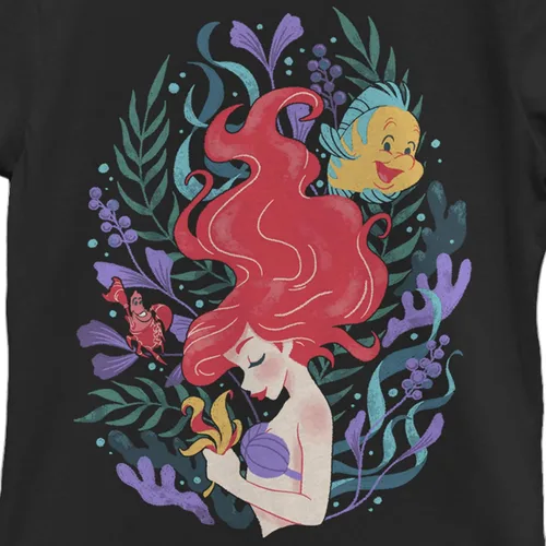 Vista 2 de Disney Little, Big Princesses Leafy Ariel - Camiseta de manga corta para niñas